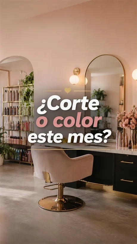 Ejemplo de historia de un salón de belleza generada con RedesIA: “¿Corte o color este mes?”